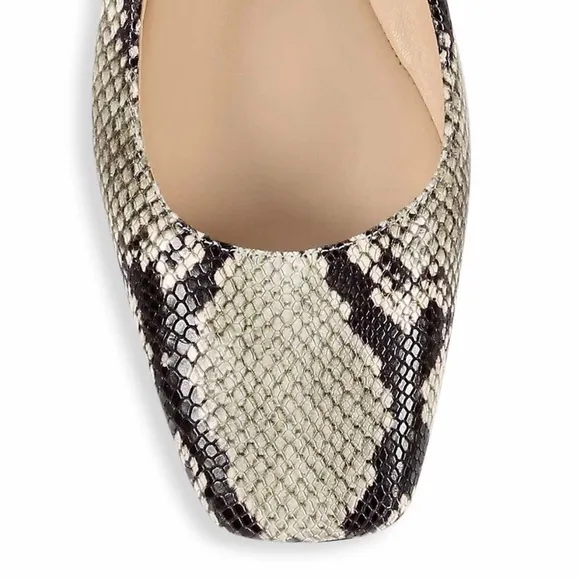 Jimmy Choo Modell Snakeskin Embossed Leather Ballerina Flats 9.5B