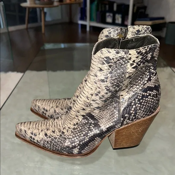 JO GHOST Snakeskin REAL Ankle Boots 8 ( free people)