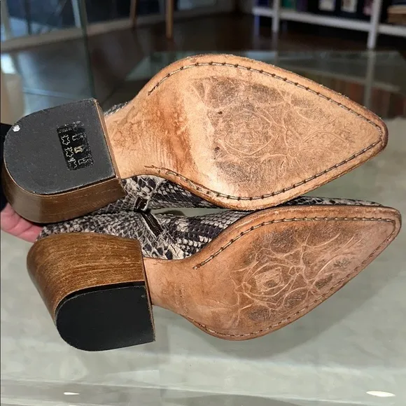 JO GHOST Snakeskin REAL Ankle Boots 8 ( free people)