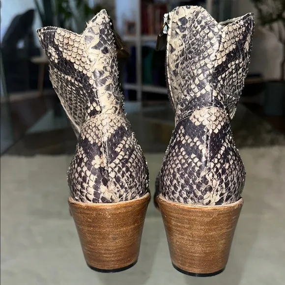 JO GHOST Snakeskin REAL Ankle Boots 8 ( free people)