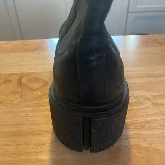 John Fluevog Piccolomini Space Edition Grunge Soled Pull On Boots Black Size 7