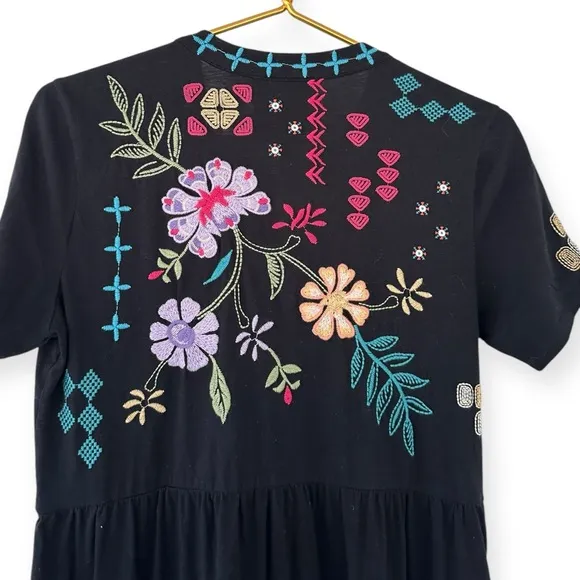 Johnny Was • Katie Henley Tiered Knit Floral Dress