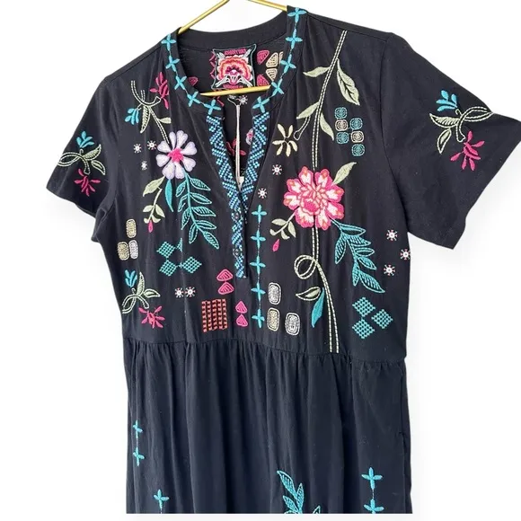 Johnny Was • Katie Henley Tiered Knit Floral Dress