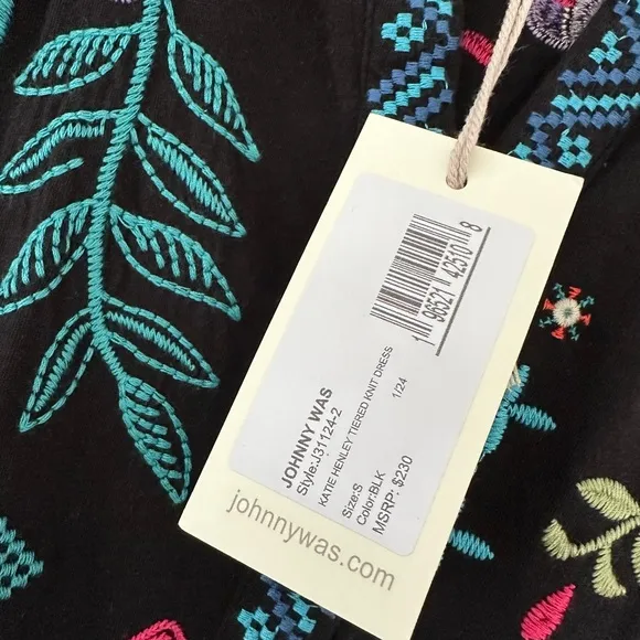 Johnny Was • Katie Henley Tiered Knit Floral Dress
