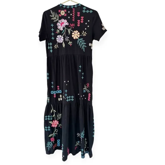 Johnny Was • Katie Henley Tiered Knit Floral Dress