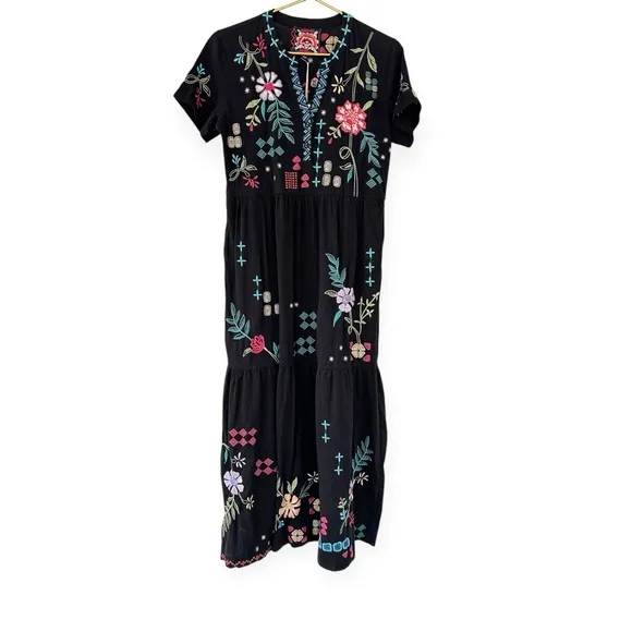 Johnny Was • Katie Henley Tiered Knit Floral Dress