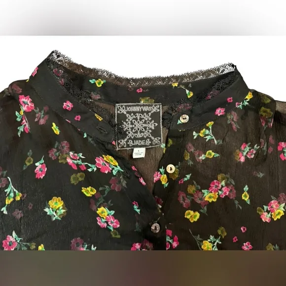 Johnny Was NATALIA TIERED Silk MINI DRESS Size Large