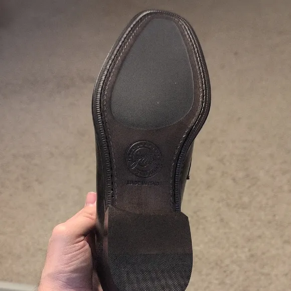 Johnston &amp; Murphy Black Leather Loafers with Horsebit Detail
