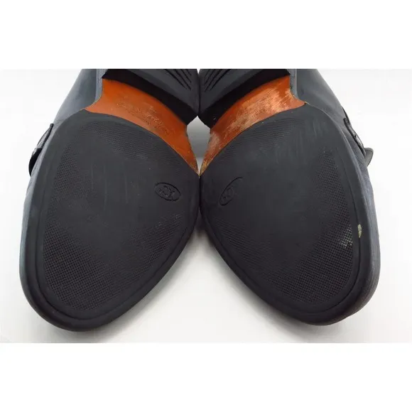 Johnston &amp; Murphy Loafers &amp;‎ Slip Ons Black Leather Men Shoes Size 10.5 Medium