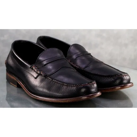 Johnston &amp; Murphy Men's Casual Loafers Shoes Size 10.5 Leather Black 16-7851