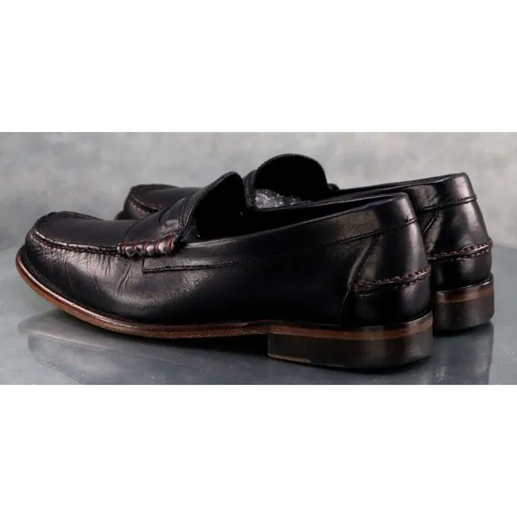 Johnston &amp; Murphy Men's Casual Loafers Shoes Size 10.5 Leather Black 16-7851