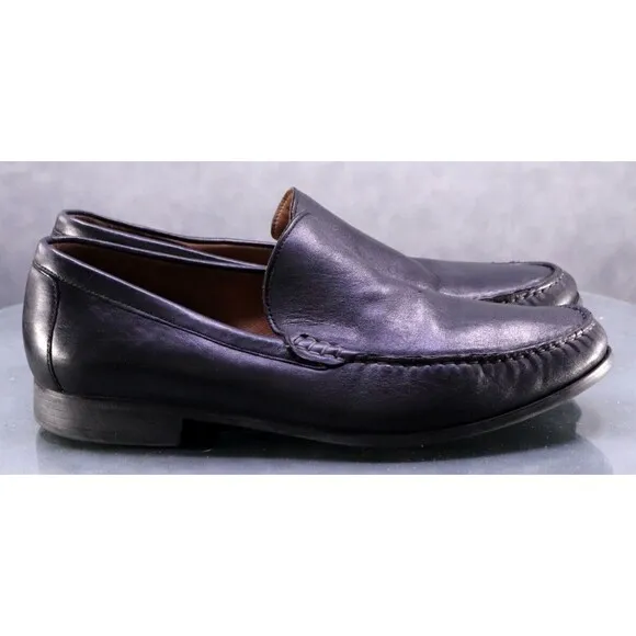 Johnston &amp; Murphy Men's Casual Loafers Shoes Size 9.5 Sheepskin Leather Black