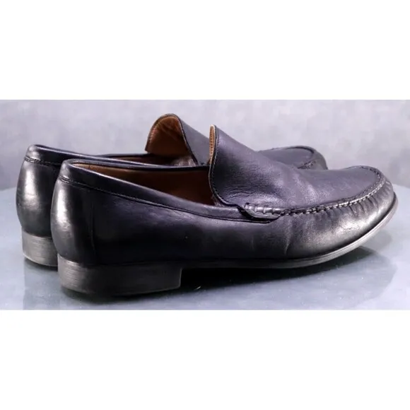 Johnston &amp; Murphy Men's Casual Loafers Shoes Size 9.5 Sheepskin Leather Black