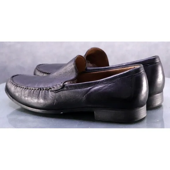 Johnston &amp; Murphy Men's Casual Loafers Shoes Size 9.5 Sheepskin Leather Black