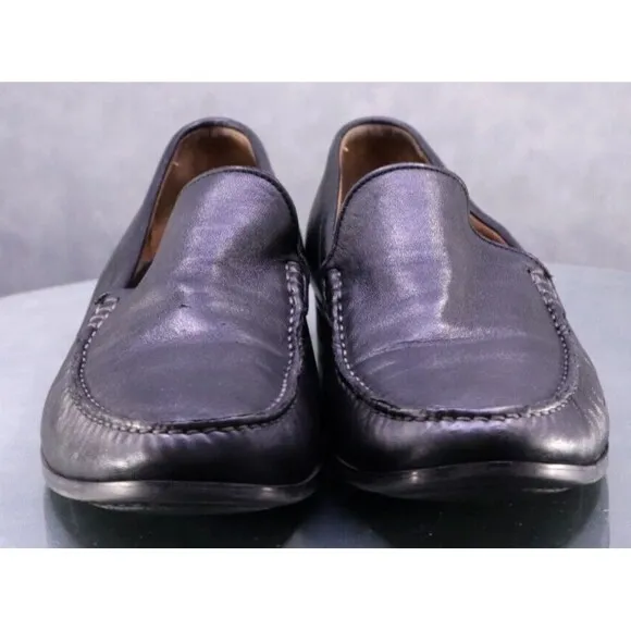 Johnston &amp; Murphy Men's Casual Loafers Shoes Size 9.5 Sheepskin Leather Black