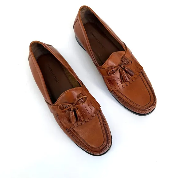 Johnston &amp; Murphy Mens Loafers 12M Aragon Kiltie 3370 Leather Tassel Dress Shoe