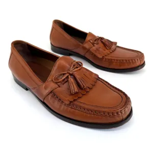 Johnston &amp; Murphy Mens Loafers 12M Aragon Kiltie 3370 Leather Tassel Dress Shoe