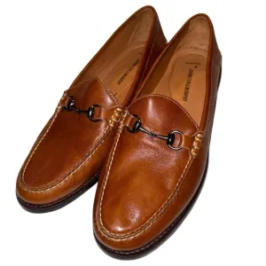 Johnston &amp; Murphy Sheepskin Horsebit Loafers Men’s 13M – Tan Leather Dress Shoes