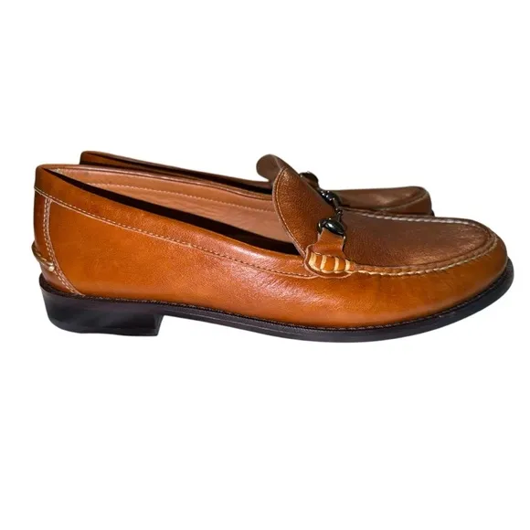Johnston &amp; Murphy Sheepskin Horsebit Loafers Men’s 13M – Tan Leather Dress Shoes