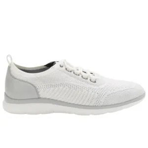 Johnston &amp; Murphy Shoes Men's 8.5M Parsons Knit U Throat White Gray Sneakers