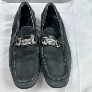 Johnston Murphy  Loafer Men's 8.5 M Black &amp; grey Toe Silver Bit