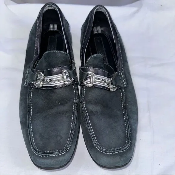 Johnston Murphy  Loafer Men's 8.5 M Black &amp; grey Toe Silver Bit