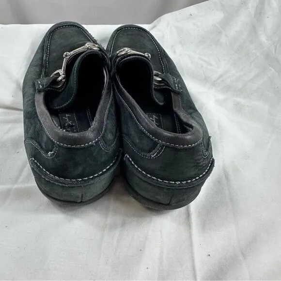 Johnston Murphy  Loafer Men's 8.5 M Black &amp; grey Toe Silver Bit