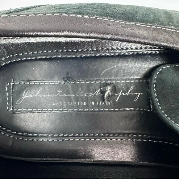 Johnston Murphy  Loafer Men's 8.5 M Black &amp; grey Toe Silver Bit
