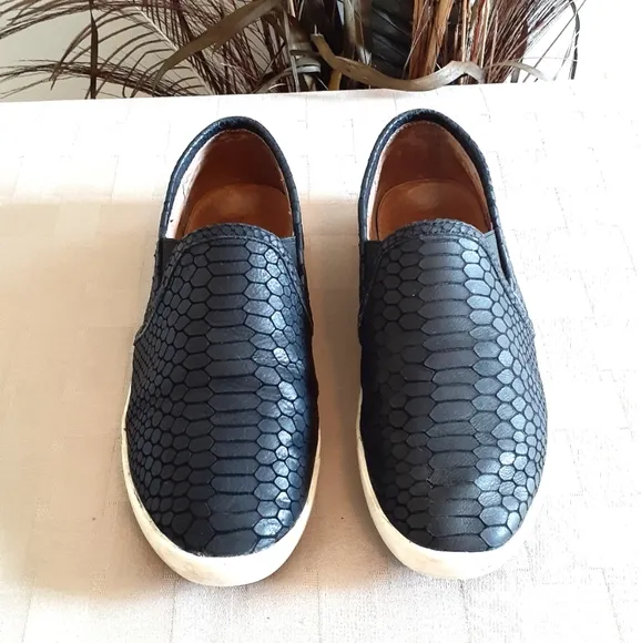 Joie Kidmore Leather Snake Embossed Sneakers
