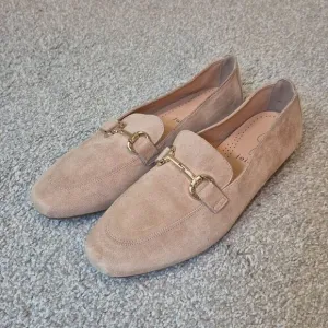 JOIE Women's Suede Loafers Shoes Flats Loafters Size 9.5 Beige
