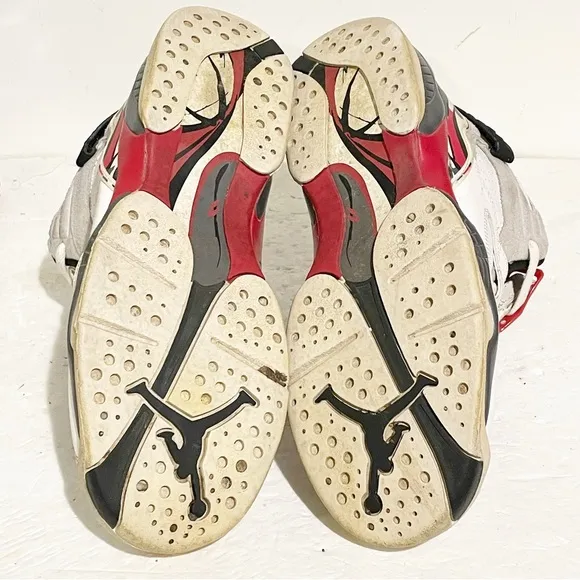 Jordan 8 Size 7 Youth Retro Bugs Bunny 305368-103 White Gray Red Sneakers