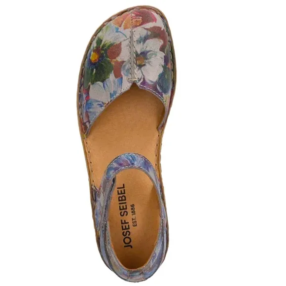 Josef Seibel Rosalie 42”  Floral Closed Toe Sandal Women’s NWT US 6-6.5