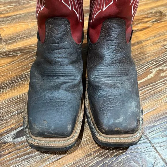 Justin 11D Roughneck 12&quot; Waterproof Steel Toe Work Boots Square Brown Red 11