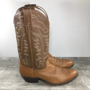 Justin 1446 Bullhide Leather Cowboy Western Leather Pull On Men’s Boots Size 11