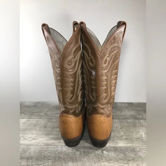 Justin 1446 Bullhide Leather Cowboy Western Leather Pull On Men’s Boots Size 11