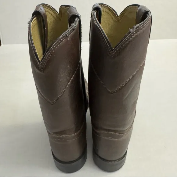 Justin Basics Men’s Brown 10” Roper Western Boots Style JB3001 Size 10D