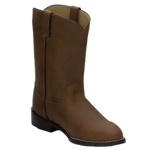 Justin Boots Basic Roper 8.5 D Western Cowboy Boots Brown JB3001