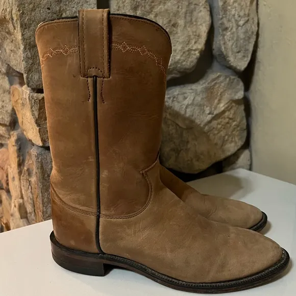 Justin Boots Stampede Round Toe Roper Boots Size 6.5