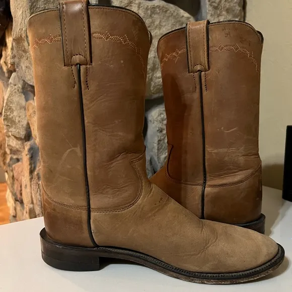 Justin Boots Stampede Round Toe Roper Boots Size 6.5