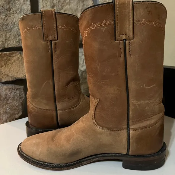 Justin Boots Stampede Round Toe Roper Boots Size 6.5