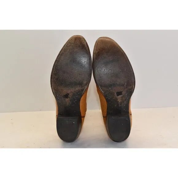 Justin Cowboy Boots Style 8727 Brown Snake Skin Leather Men's Size 10.5B
