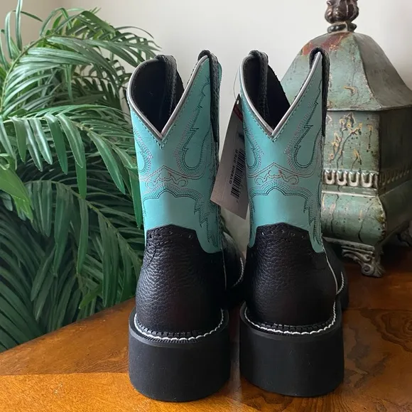 Justin Gypsy Gemma GY9905 Black and Turquoise Leather Boots