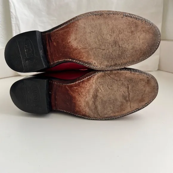Justin Roper red boots size 51/2   S01/650
