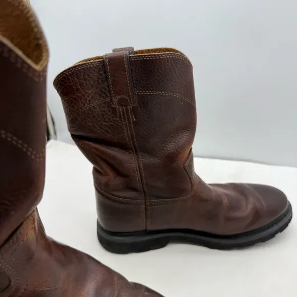 Justin Screwdriver Boots Mens 11 Wide Pull On Western Work Slip Resistant WK4905
