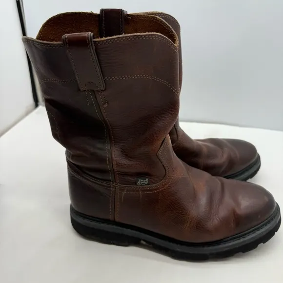 Justin Screwdriver Boots Mens 11 Wide Pull On Western Work Slip Resistant WK4905