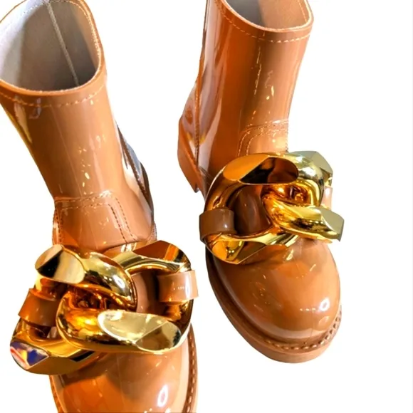 JW Anderson Chain-Embellished Pull-On Ankle Boots...Size 6