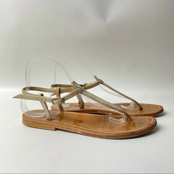 K. Jacques St. Tropez T-Strap Sandals - sz 39