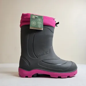 Kamik Snobuster 1 Kids Size 1 Charcoal Magenta Snow Boots Winter