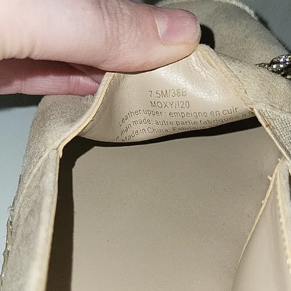 Karl Lagerfeld Gold Tan Espadrilles with Chain Detail