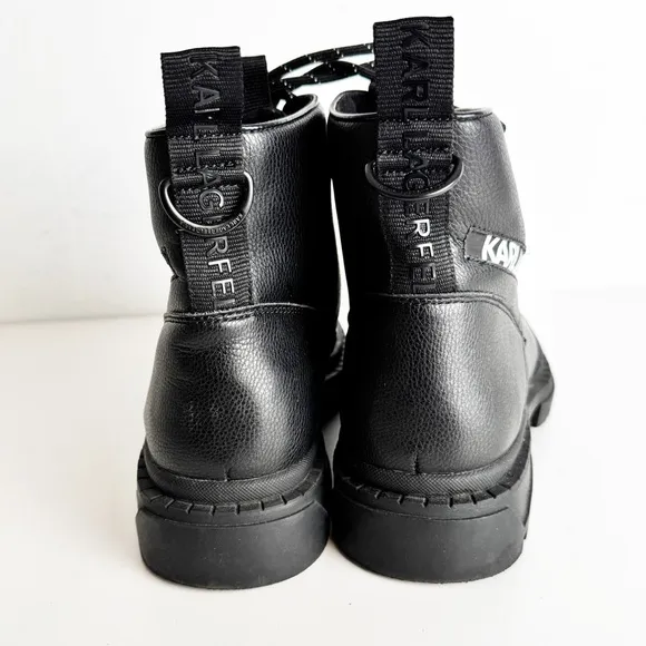 Karl Lagerfeld Paris Men's Boots Logo Leather Pebble Grained size 8.5